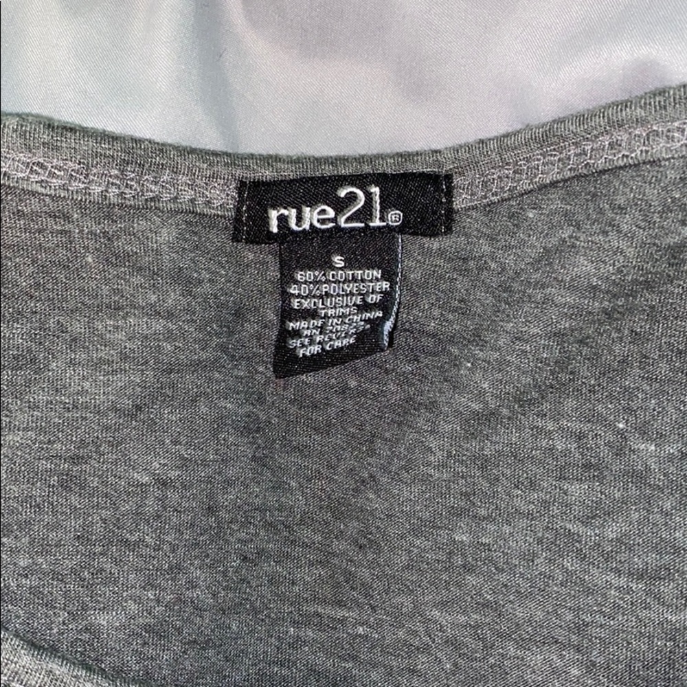 Gray and Pink Rue21 Baseball Style Top - Picture 3 of 4